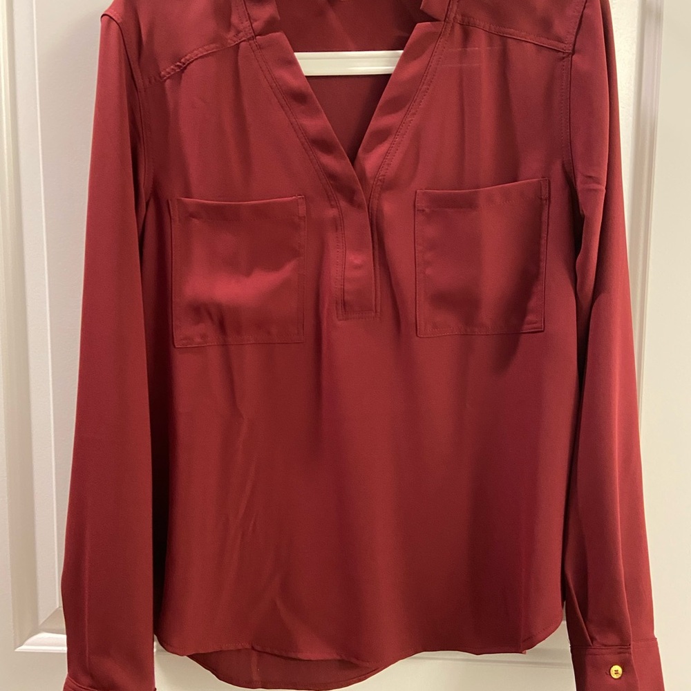 Women's Burgundy Blouse